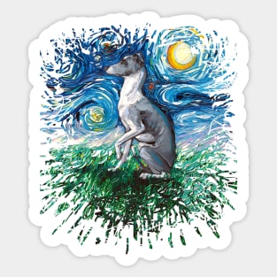 Whippet Night Sticker